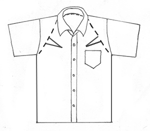 férfi ingből tunika