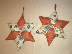karácsonyi csillag készítése textilből