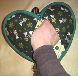 szív alakú edényfogó kesztyű elkészítése